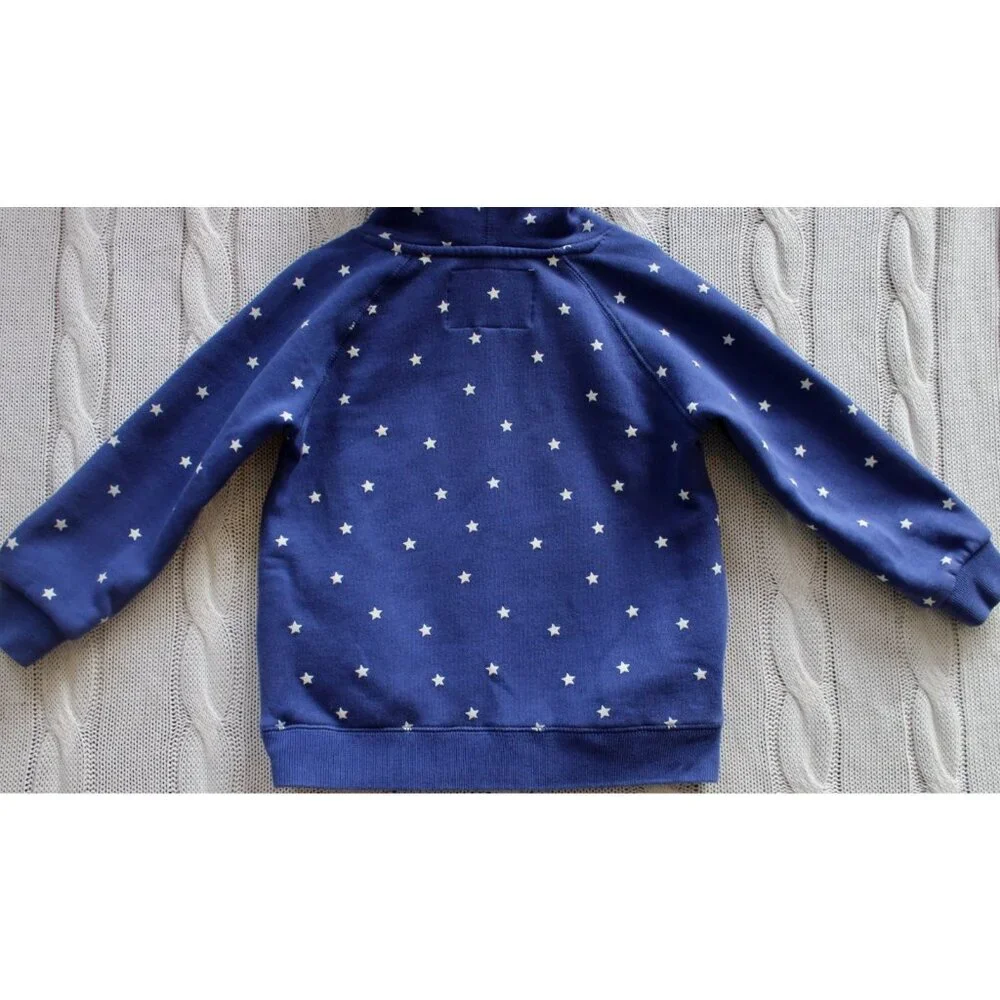 MINI BODEN Patchwork Applique Owl Stars Hoodie Sweatshirt, Size 4 - 5 - Picture 6 of 11